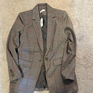 Loft plaid houndstooth boyfriend blazer